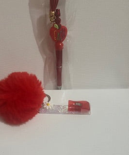 Red Teach Bead Pen